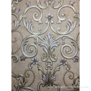 Modern Design Soundproof Damask Wallpaper